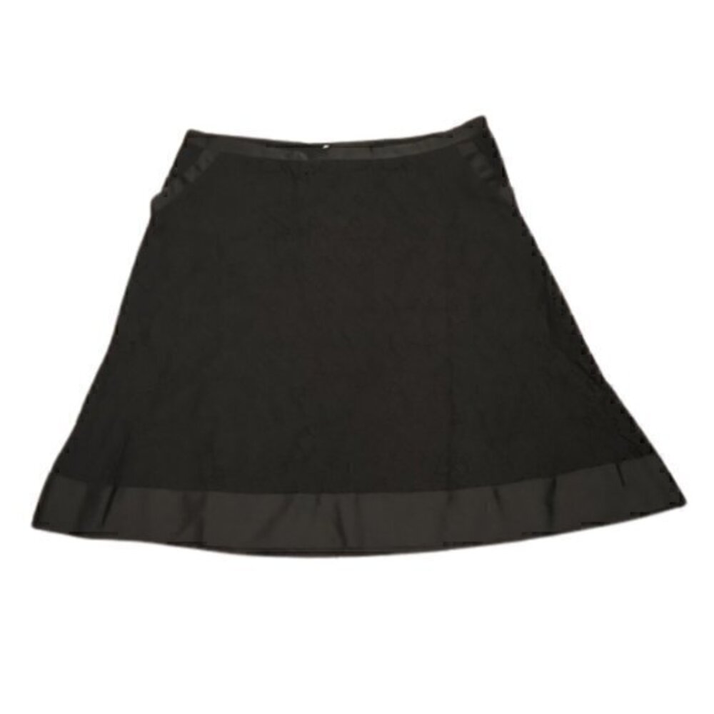 [Issac Mizrahi] Black Lace A-line Skirt w/ Pockets- Sz 16